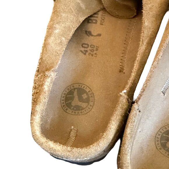 Birkenstock Buckley Tan Slip-On Backless Shoes Closed Toe Size 40 9 Women's - Picture 3 of 15